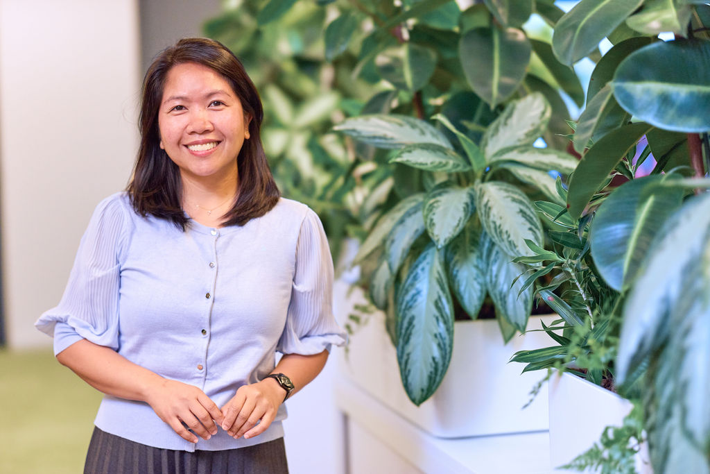 Lady sitting in a chair