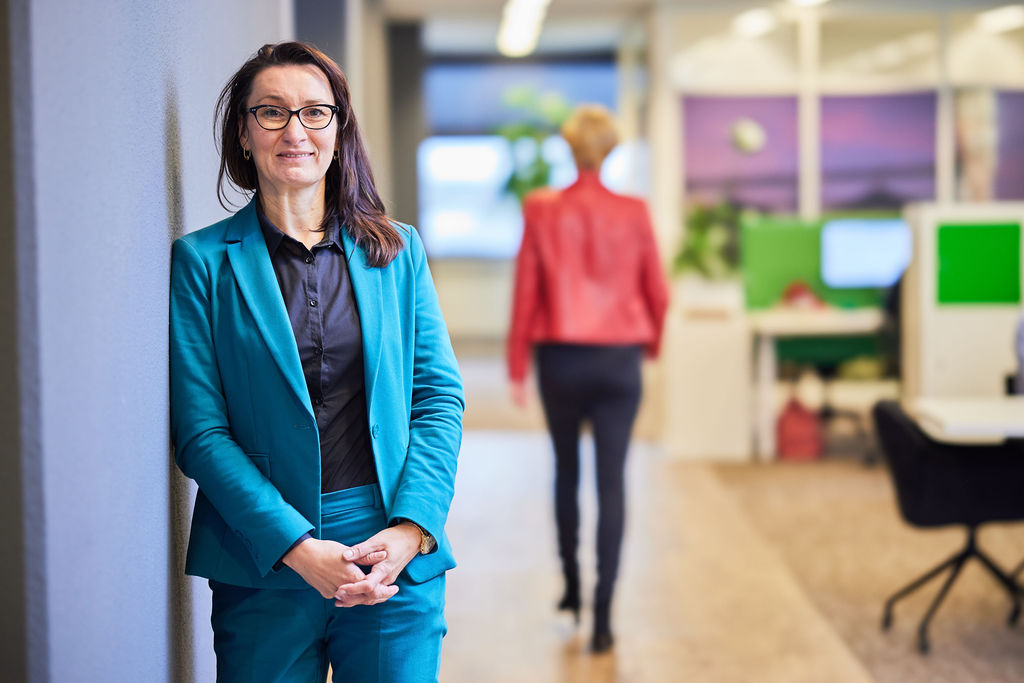 Woman in office